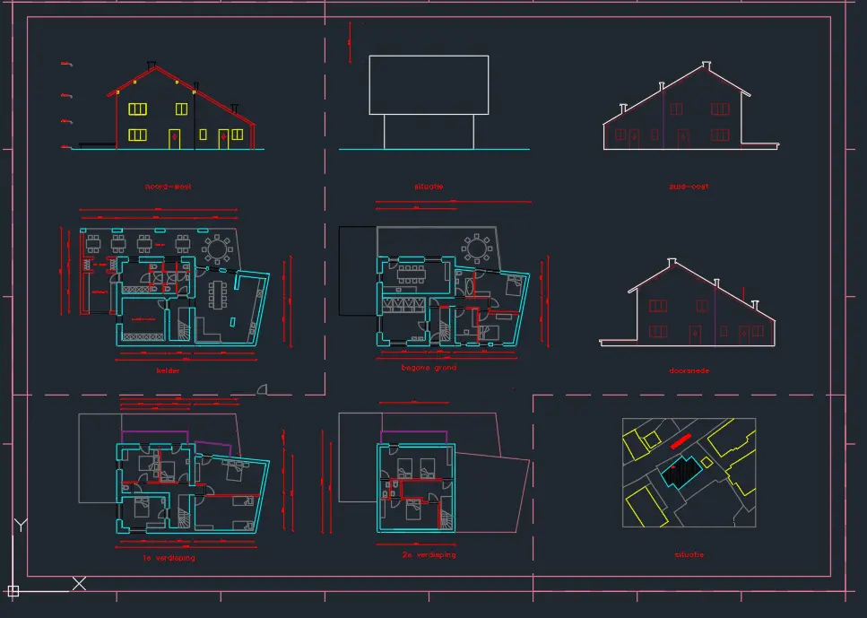 Alpine Hostel technical drawings