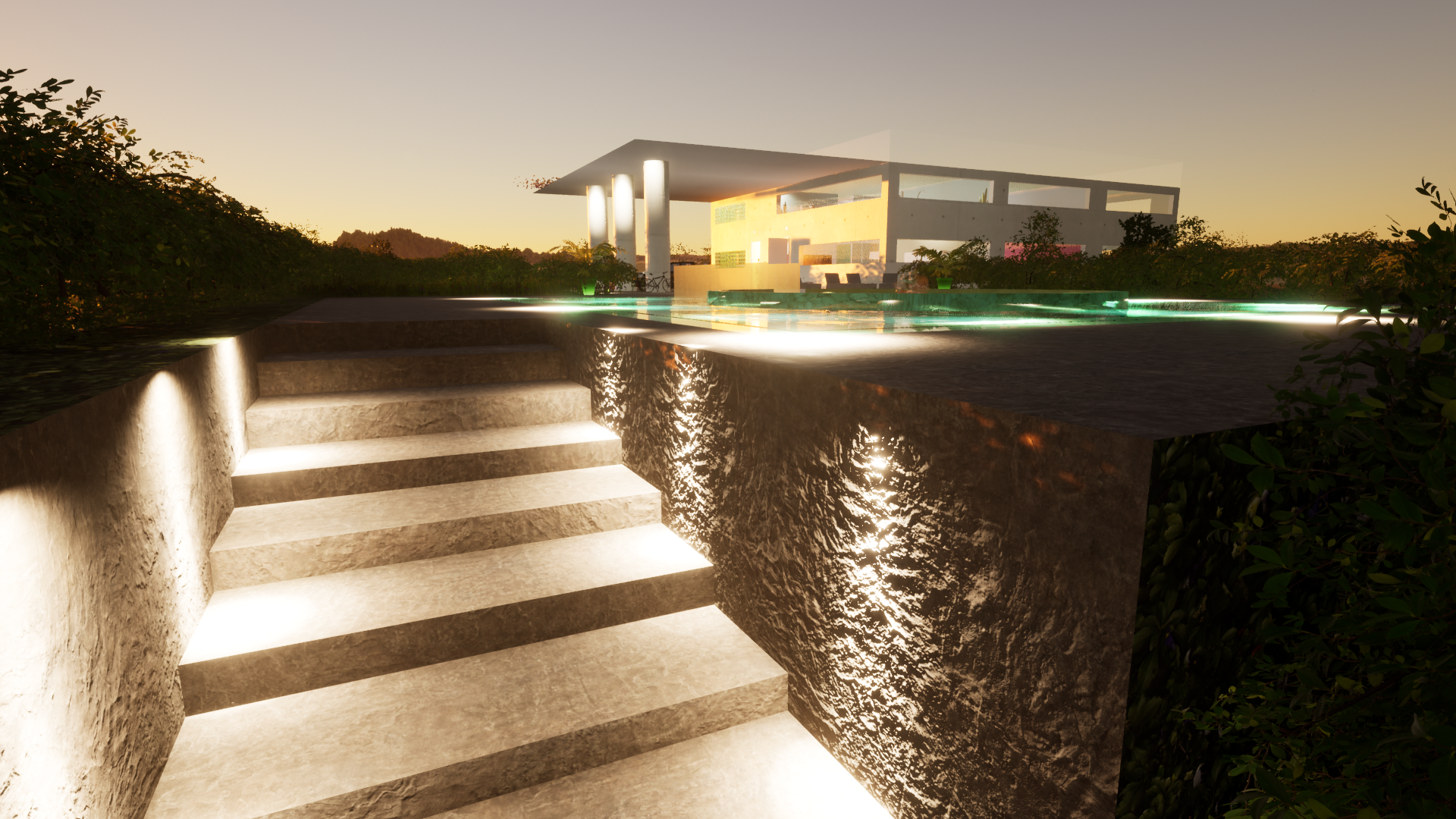 Luxury Villa Exterior Render