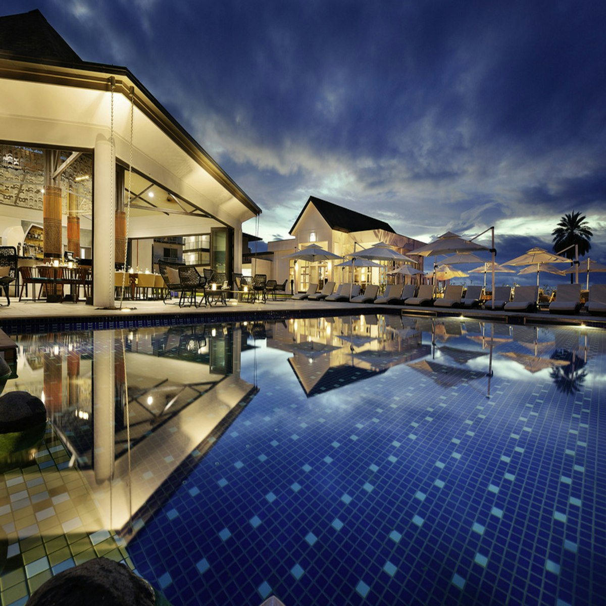 Infinity pool overlooking the ocean at a luxury beach resort